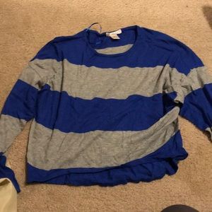 Blue and grey stripped sweater